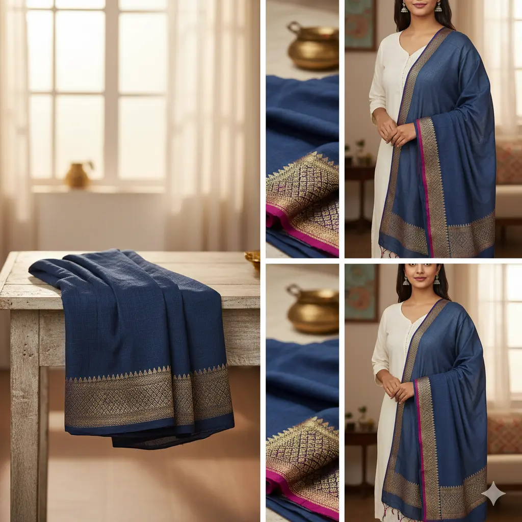 Maheshwari Cotton Silk Dupatta